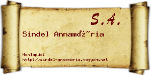 Sindel Annamária névjegykártya